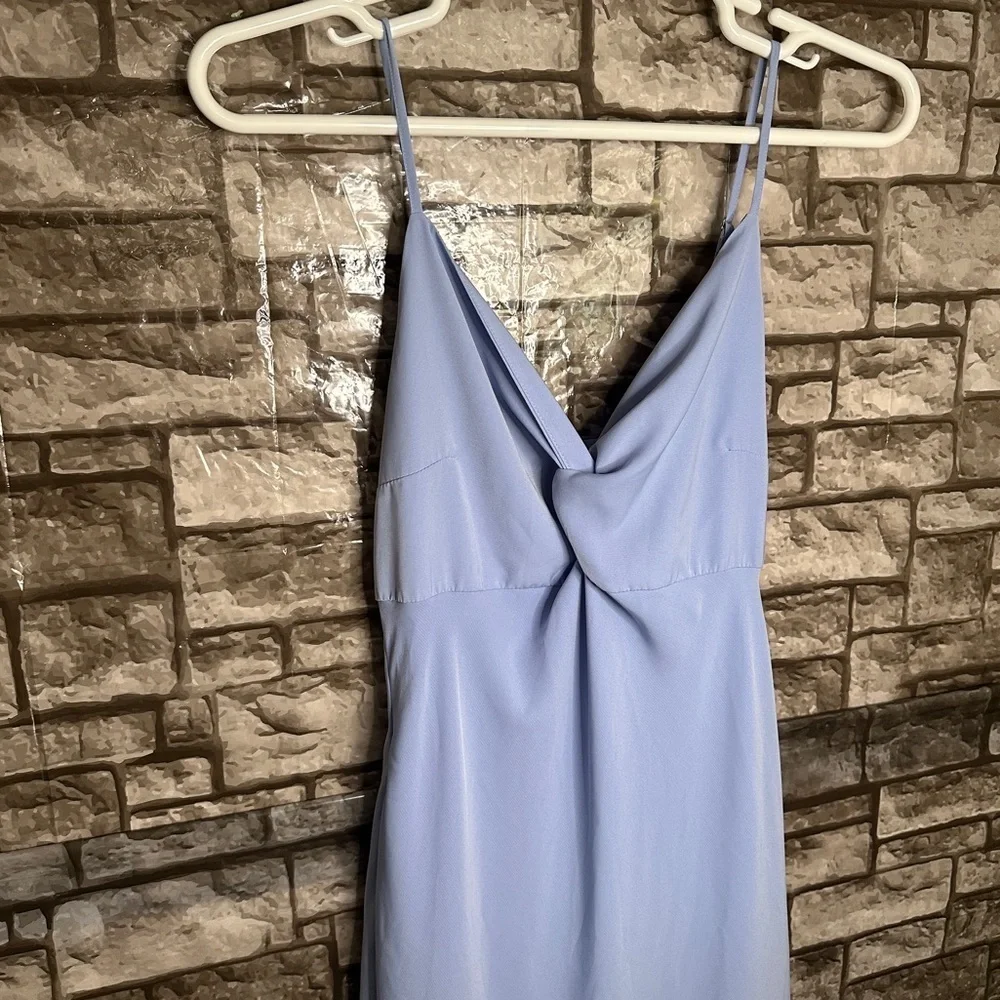 Y2K Abercrombie & Fitch Spaghetti Strap Full Length Periwinkle Dress Size Large